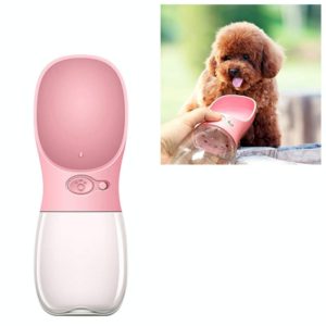 Portable Pet Dog Water Bottle Small Large Dog Travel Puppy Cat Drinking Water Bowl Outdoor Pet Water Dispenser Feeder Pet Supplies, Size:550 ml(Pink) (OEM)