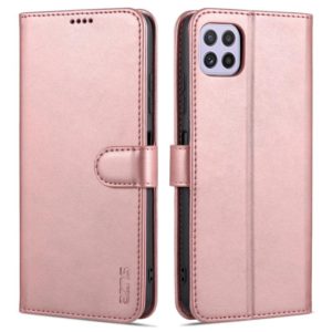 For Samsung Galaxy A22 5G AZNS Skin Feel Calf Texture Horizontal Flip Leather Case with Card Slots & Holder & Wallet(Rose Gold) (AZNS) (OEM)