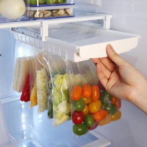 Refrigerator Fresh-Keeping Bag Track Storage Rack Sealed Bag Telescopic Household Storage Rack (OEM)