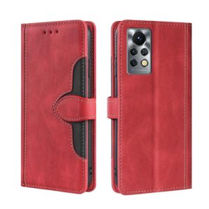 For Infinix Hot 11S/X6812 Stitching Skin Feel Magnetic Buckle Horizontal Flip PU Leather Case(Red) (OEM)