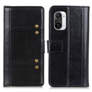 For Xiaomi Redmi K40 Pro Peas Crazy Horse Texture Horizontal Flip Leather Case with Holder & Card Slots & Wallet(Black) (OEM)