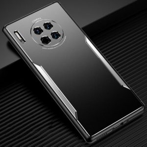 For Huawei Mate 30 Blade Series TPU Frame + Titanium Alloy Sand Blasting Technology Backplane + Color Aluminum Alloy Decorative Edge Mobile Phone Protective Shell(Black + Silver) (OEM)
