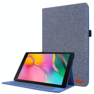 For Samsung Galaxy Tab A7 (2020) Horizontal Flip TPU + Fabric PU Leather Protective Case with Card Slots & Holder(DeepBlue) (OEM)