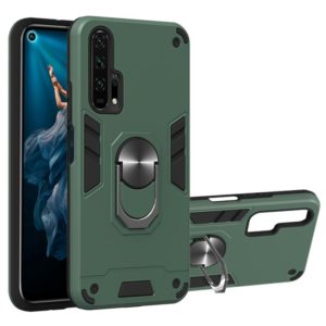 For Huawei Honor 20 / nova 5T 2 in 1 Armour Series PC + TPU Protective Case with Ring Holder(Green) (OEM)