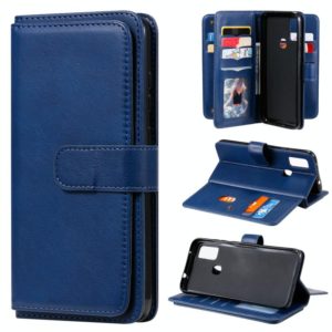 For Samsung Galaxy M51 Multifunctional Magnetic Copper Buckle Horizontal Flip Solid Color Leather Case with 10 Card Slots & Wallet & Holder & Photo Frame(Dark Blue) (OEM)