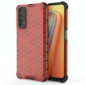 For OPPO Realme 7 Shockproof Honeycomb PC + TPU Case(Red) (OEM)