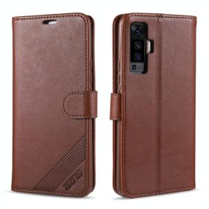 For Vivo X50 AZNS Sheepskin Texture Horizontal Flip Leather Case with Holder & Card Slots & Wallet(Brown) (AZNS) (OEM)