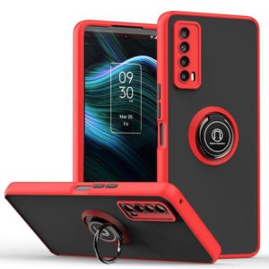 For TCL Stylus 5G Q Shadow 1 Series TPU + PC Phone Case with Ring Holder(Red) (OEM)