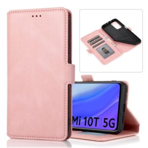 For Xiaomi Mi 10T 5G Retro Magnetic Closing Clasp Horizontal Flip Leather Case with Holder & Card Slots & Photo Frame & Wallet(Rose Gold) (OEM)