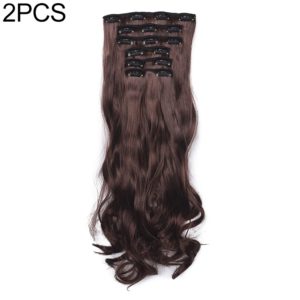 50cm 16 Card Long Curly Hair Wig Seamless Hair Extension Piece(6.4#) (OEM)