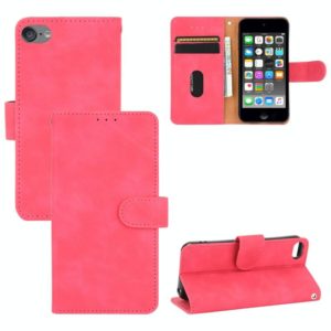 For iPod Touch 6 & 5 Solid Color Skin Feel Magnetic Buckle Horizontal Flip Calf Texture PU Leather Case with Holder & Card Slots & Wallet(Rose Gold) (OEM)