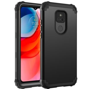 For Motorola Moto G Play 2021 3 in 1 Shockproof PC + Silicone Protective Case(Black) (OEM)
