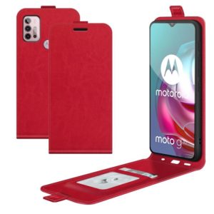 For Motorola Moto G30/G10 R64 Texture Single Vertical Flip Leather Protective Case with Card Slots & Photo Frame(Red) (OEM)