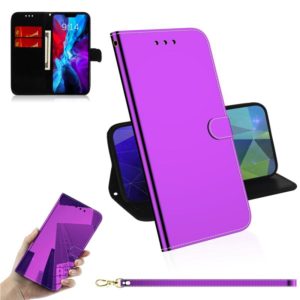 For iPhone 12 mini Imitated Mirror Surface Horizontal Flip Leather Case with Holder & Card Slots & Wallet & Lanyard(Purple) (OEM)
