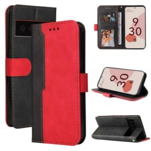 For Google Pixel 6 / Pixel 6 Pro Business Stitching-Color Horizontal Flip PU Leather Case with Holder & Card Slots & Photo Frame(Red) (OEM)