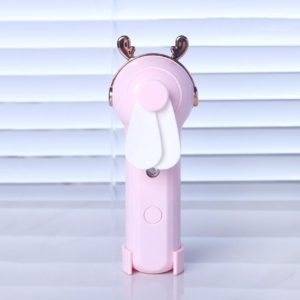 Handheld Hydrating Device Chargeable Fan Mini USB Charging Spray Humidification Small Fan(M11 Pink Deer) (OEM)
