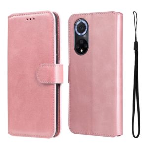 For Honor 50 5G / Huawei Nova 9 JUNSUNMAY Calf Texture Leather Phone Case(Pink) (JUNSUNMAY) (OEM)