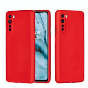 For OnePlus Nord Solid Color Liquid Silicone Dropproof Full Coverage Protective Case(Red) (OEM)