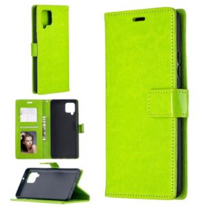 For Samsung Galaxy A42 5G Crazy Horse Texture Horizontal Flip Leather Case with Holder & Card Slots & Wallet & Photo Frame(Green) (OEM)