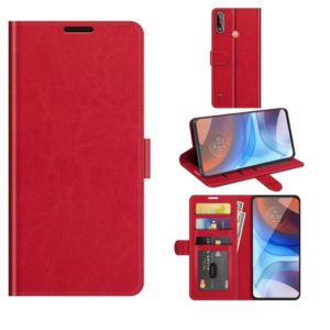 For Motorola Moto E7 Power R64 Texture Single Horizontal Flip Protective Case with Holder & Card Slots & Wallet& Photo Frame(Red) (OEM)