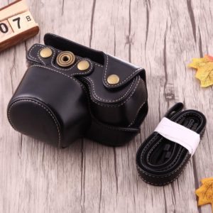 Full Body Camera PU Leather Case Bag with Strap for Sony A6000 / A6300 / Nex 6(Black) (OEM)