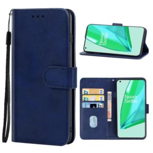 Leather Phone Case For OnePlus 10 Pro 5G(Blue) (OEM)
