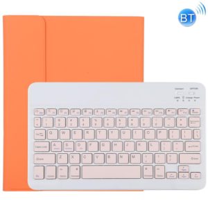 TG11B Detachable Bluetooth Pink Keyboard + Microfiber Leather Tablet Case for iPad Pro 11 inch (2020), with Pen Slot & Holder (Orange) (OEM)