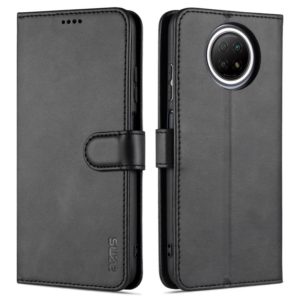 For Xiaomi Redmi Note 9 5G AZNS Skin Feel Calf Texture Horizontal Flip Leather Case with Card Slots & Holder & Wallet(Black) (AZNS) (OEM)