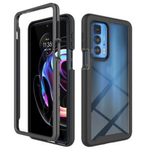 For Motorola Edge 20 Pro Starry Sky Solid Color Series Shockproof PC + TPU Protective Case(Black) (OEM)