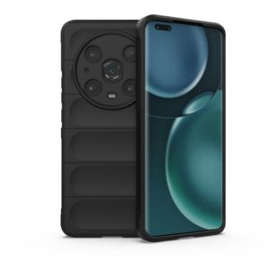 For Honor Magic4 Pro Magic Shield TPU + Flannel Phone Case(Black) (OEM)