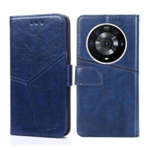 For Honor Magic3 Pro Geometric Stitching Horizontal Flip Leather Phone Case(Blue) (OEM)
