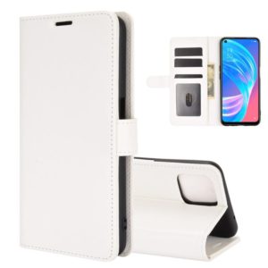 For OPPO A72 / A73 5G R64 Texture Single Horizontal Flip Protective Case with Holder & Card Slots & Wallet & Photo Frame(White) (OEM)