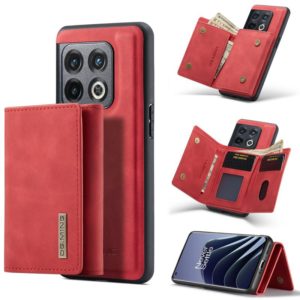 For OnePlus 10 Pro DG.MING M1 Series 3-Fold Multi Card Wallet + Magnetic Phone Case(Red) (DG.MING) (OEM)