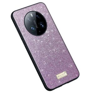 For Huawei Mate 50 Pro SULADA Shockproof TPU + Handmade Leather Phone Case(Purple) (SULADA) (OEM)