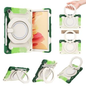 For Samsung Galaxy Tab A7 10.4 T505 Armor Contrast Color Silicone + PC Tablet Case(Colorful Green) (OEM)