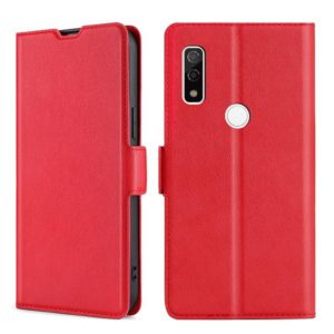 For Fujitsu Arrows WE F-51B Ultra-thin Voltage Side Buckle PU + TPU Leather Phone Case(Red) (OEM)