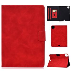 For iPad Pro 11 (2020) & (2018) Cowhide Texture Horizontal Flip Leather Tablet Case with Holder & Card Slots & Sleep / Wake-up Function(Red) (OEM)