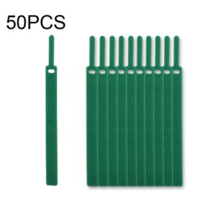 50 PCS Needle Shape Self-adhesive Data Cable Organizer Colorful Bundles 15 x 300mm(Green) (OEM)