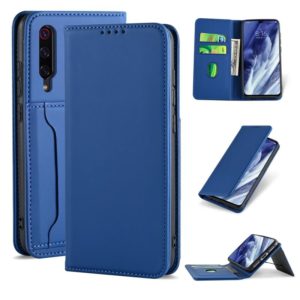 For Xiaomi Mi 9 Pro Strong Magnetism Shockproof Horizontal Flip Liquid Feel Leather Case with Holder & Card Slots & Wallet(Blue) (OEM)