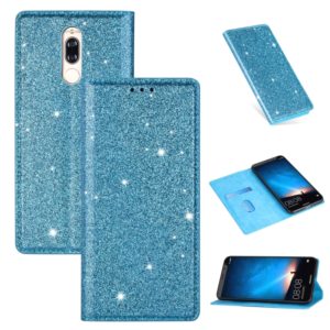 For Huawei Mate 10 Lite Ultrathin Glitter Magnetic Horizontal Flip Leather Case with Holder & Card Slots(Sky Blue) (OEM)