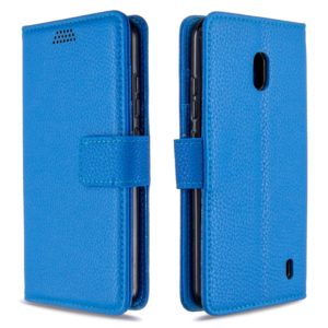 For Nokia 2.2 Litchi Texture Horizontal Flip Leather Case with Holder & Card Slots & Wallet & Photo Frame(Blue) (OEM)