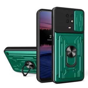 For Nokia G10 Sliding Camshield Card Phone Case(Dark Green) (OEM)
