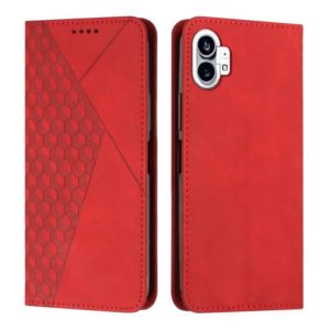 For Noting Phone 1 Diamond Pattern Splicing Skin Feel Magnetic Phone Case(Red) (OEM)