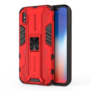 For iPhone XS Max Supersonic PC + TPU Shock-proof Protective Case with Holder(Red) (OEM)