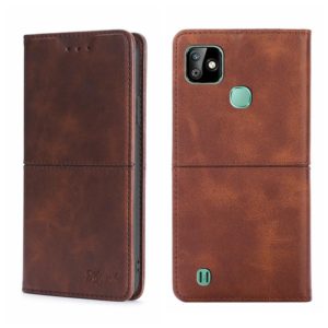For Infinix Smart HD 2021 X612 Cow Texture Magnetic Horizontal Flip Leather Phone Case(Dark Brown) (OEM)