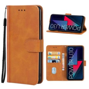 For Wiko Power U30 Leather Phone Case(Brown) (OEM)