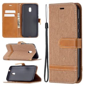 For Nokia C1 Plus Color Matching Denim Texture Horizontal Flip Leather Case with Holder & Card Slots & Wallet & Lanyard(Brown) (OEM)