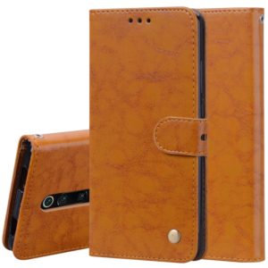 Business Style Oil Wax Texture Horizontal Flip Leather Case for Xiaomi Redmi K20 / K20 Pro, with Holder & Card Slots & Wallet (Brown) (OEM)