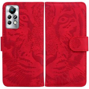 For Infinix Note 11 Pro / Note 11s Tiger Embossing Pattern Horizontal Flip Leather Phone Case(Red) (OEM)