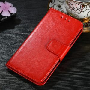 For OnePlus 9R Crystal Texture Horizontal Flip Leather Case with Holder & Card Slots & Wallet(Red) (OEM)